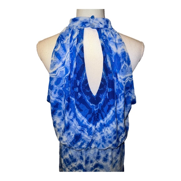 Bisou Bisou blue & white tie dye maxi dress - Picture 6 of 9